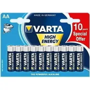 Vienkartinė baterija Varta High Energy AA 10 vnt.