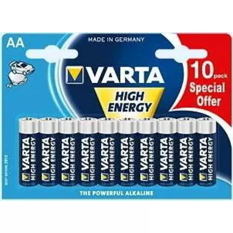 Vienkartinė baterija Varta High Energy AA 10 vnt.