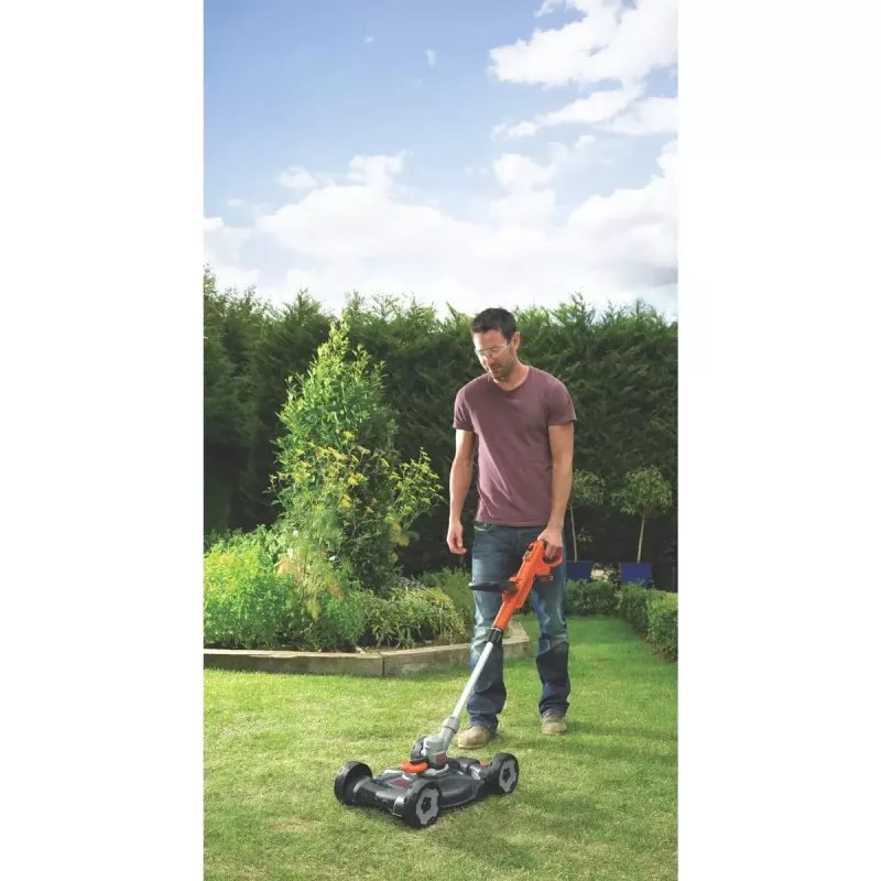 Akumuliatorinė žoliapjovė su vejapjovės funkcija Black & Decker STC1820CM-QW