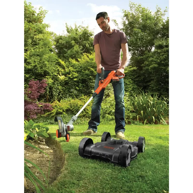 Akumuliatorinė žoliapjovė su vejapjovės funkcija Black & Decker STC1820CM-QW