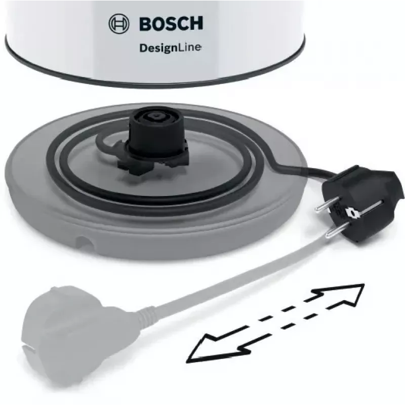 Bosch TWK3P421 elektrinis virdulys 1.7 L 2400 W juoda, balta