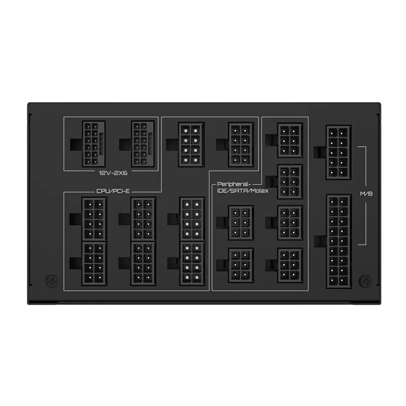 Maitinimo blokas GIGABYTE UD1600PM PG5 1600W, 80 PLUS Platinum, 92% efektyvumas, 20+4 pin ATX, 120 mm ventiliatorius, juodas