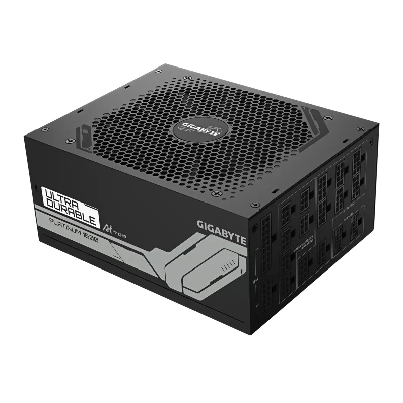 Maitinimo blokas GIGABYTE UD1600PM PG5 1600W, 80 PLUS Platinum, 92% efektyvumas, 20+4 pin ATX, 120 mm ventiliatorius, juodas