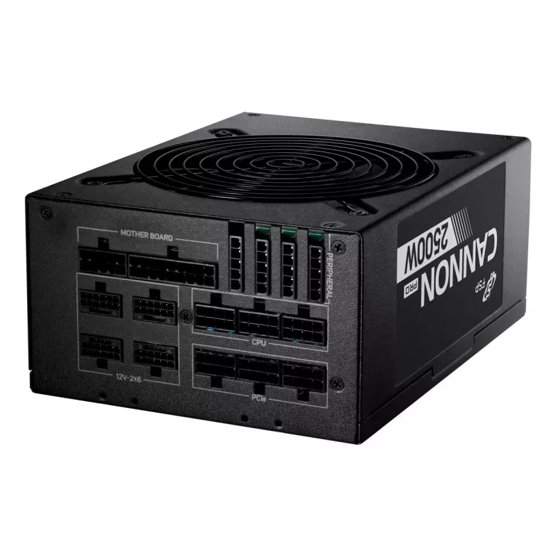 FSP CANNON PRO 2500W maitinimo blokas ATX ATX3.1 Juodas, 2500 W, 200 - 240 V, 50/60 Hz, 15 - 12 A, Aktyvus, 125 W