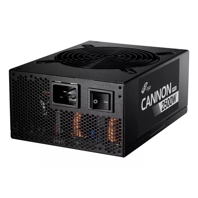FSP CANNON PRO 2500W maitinimo blokas ATX ATX3.1 Juodas, 2500 W, 200 - 240 V, 50/60 Hz, 15 - 12 A, Aktyvus, 125 W