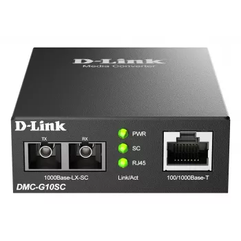 Medijos keitiklis D-Link DMC-G10SC/E 100/1000BaseT į 1000BaseLX SC pluoštas