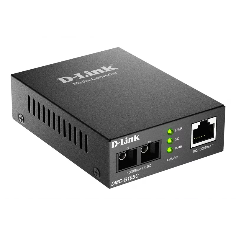 Medijos keitiklis D-Link DMC-G10SC/E 100/1000BaseT į 1000BaseLX SC pluoštas