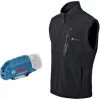 Bosch GHV 12+18V XA Professional šildoma liemenė, 3XL dydžio, juoda, su įkrovikliu ir baterija