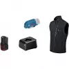 Bosch GHV 12+18V XA Professional šildoma liemenė, dydis M, juoda, su įkrovikliu ir baterija