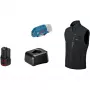 Bosch GHV 12+18V XA Professional šildoma liemenė, dydis M, juoda, su įkrovikliu ir baterija