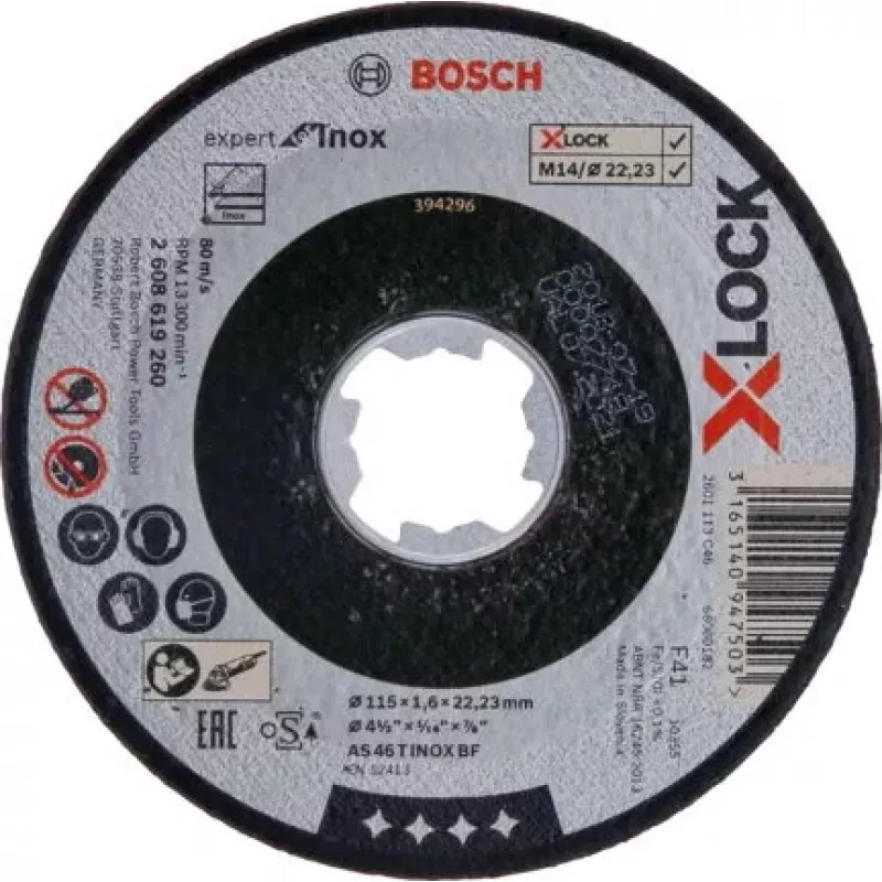 Pjovimo diskas Bosch 2 608 619 260 Plokščias centras Nerūdijantis plienas