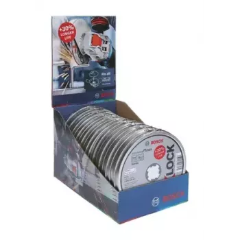 Bosch X-LOCK pjovimo diskas, 125 mm, skirtas nerūdijančiam plienui, pakuotė 10 vnt.