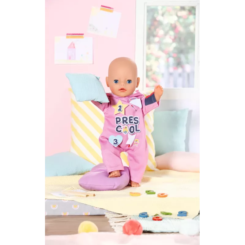 Lėlės kombinezonas BABY born Vaikų darželio kombinezonas + ženkliukai 2 metai 55 g