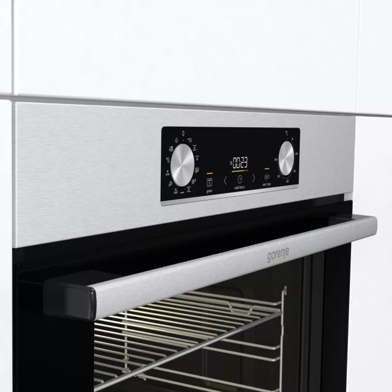 Įmontuojama elektrinė orkaitė Gorenje BIGSPACE 77 L 3500 W — balta, jutiklinis ir sukamasis valdymas, halogeninis apšvietimas