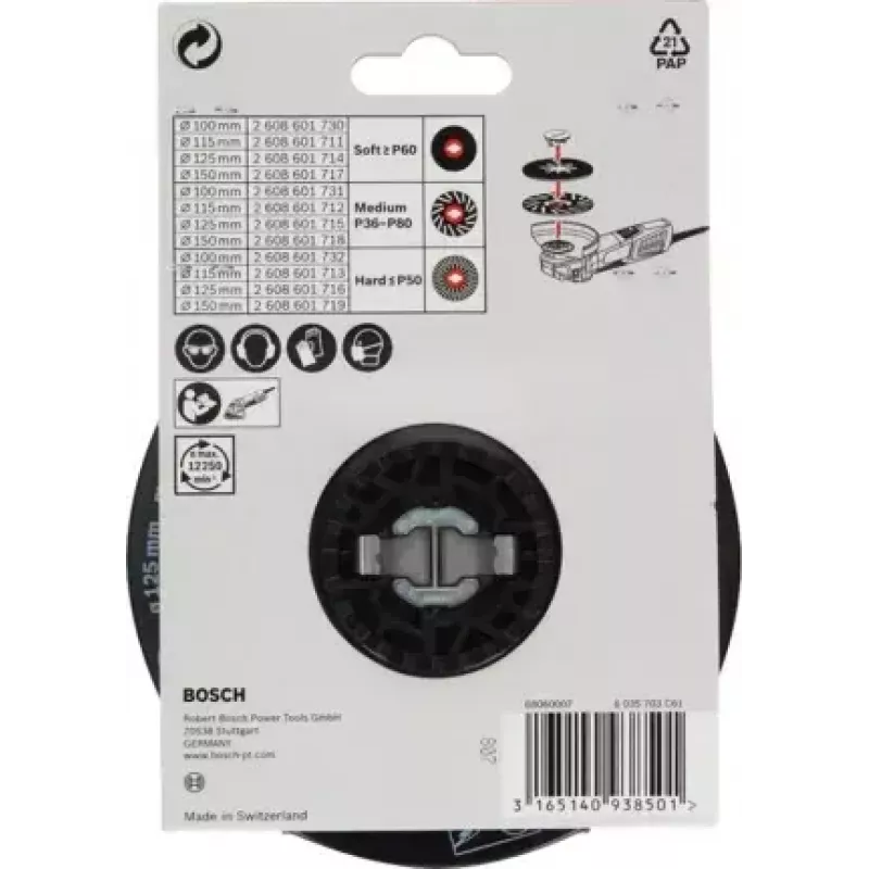 Bosch 2 608 601 711 kampinio šlifuoklio priedas Atraminis padėklas