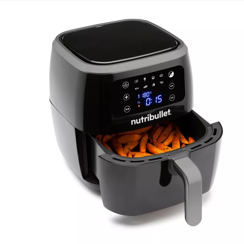 Karšto oro gruzdintuvė NUTRIBULLET XXL Digital oro gruzdintuvė 7 L 1800 W juoda, 8 programos, jutiklinis valdymas