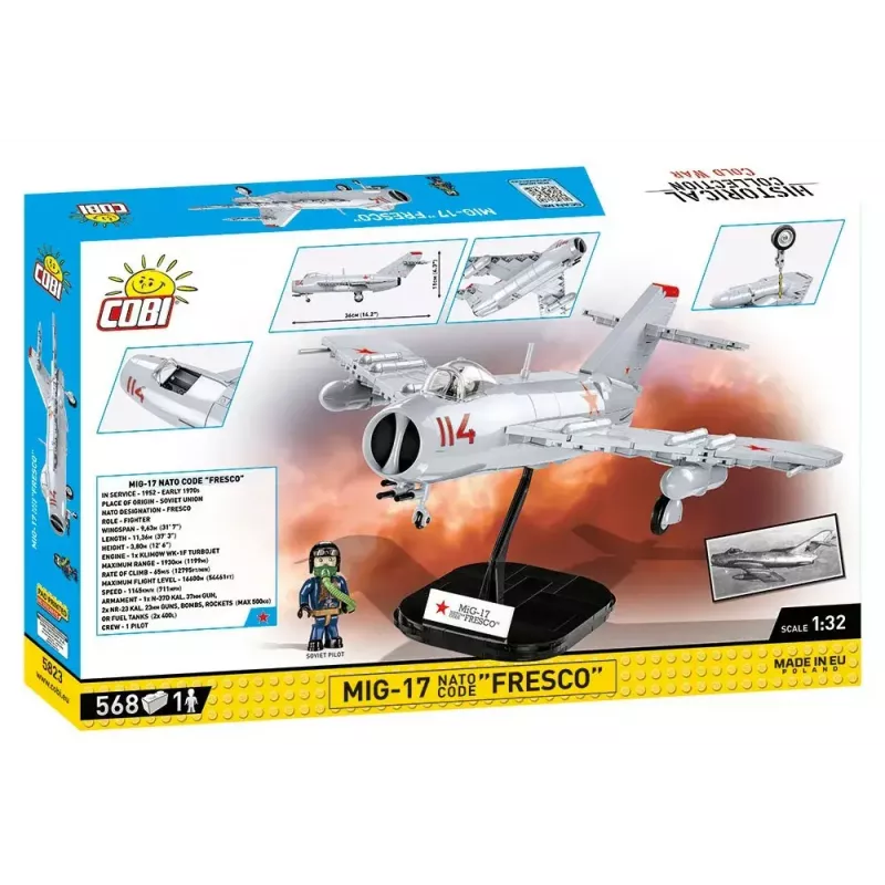 Konstrukcinis žaislas Cobi MiG-17 NATO kodas Fresco modelis 5823 – Cobi plytų rinkinys