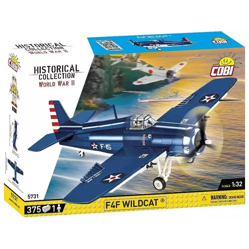 Statybiniai blokeliai COBI F4F Wildcat Northrop Grumman 375 vnt.