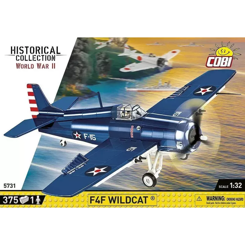 Statybiniai blokeliai COBI F4F Wildcat Northrop Grumman 375 vnt.