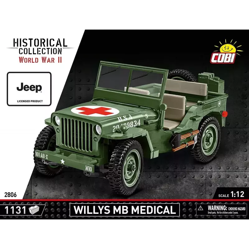 Konstruktorius COBI Willys MB Medical 1131 dalių amžius 10+