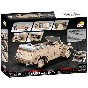 Konstruktorius COBI Kübelwagen Typ 82 1326 detalės Antrasis pasaulinis karas