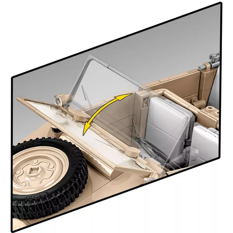 Konstruktorius COBI Kübelwagen Typ 82 1326 detalės Antrasis pasaulinis karas