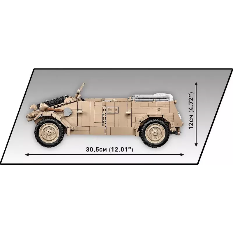 Konstruktorius COBI Kübelwagen Typ 82 1326 detalės Antrasis pasaulinis karas
