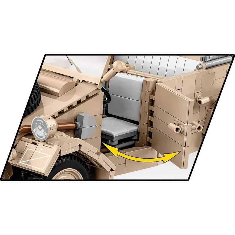 Konstruktorius COBI Kübelwagen Typ 82 1326 detalės Antrasis pasaulinis karas