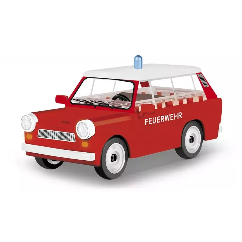 Konstruktorius Cobi Trabant 601 Universal Fire Brigade rinkinio modelis 24555, kaladėlių konstravimo rinkinys