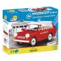 Konstruktorius Cobi Trabant 601 Universal Fire Brigade rinkinio modelis 24555, kaladėlių konstravimo rinkinys