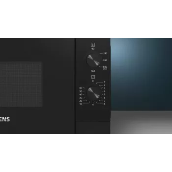 Siemens iQ300 FF020LMB2 mikrobangų krosnelė, juoda, atskira mikrobangų krosnelė, stalviršio, 20 l, 800 W