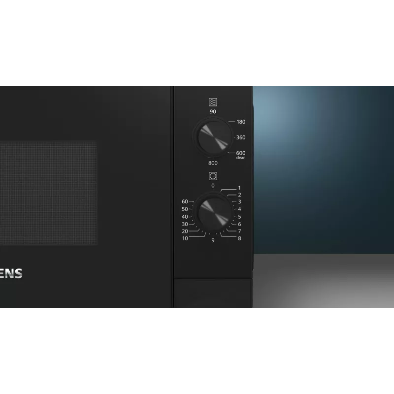Siemens iQ300 FF020LMB2 mikrobangų krosnelė, juoda, atskira mikrobangų krosnelė, stalviršio, 20 l, 800 W