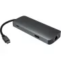 USB-C daugiaportis šakotuvas INTER-TECH H-428 — USB 3.2 Gen 1 Type-C priegloba, HDMI, USB-A, SD/MicroSD, gigabitinis eternetas, 5000 Mbit/s