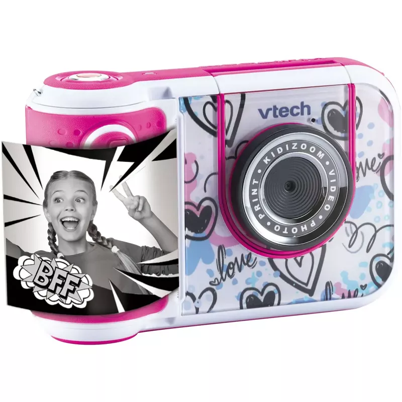 Momentinis spausdinimo fotoaparatas VTech KidiZoom Print Cam rožinis (modelis 80-549164)