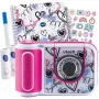 Momentinis spausdinimo fotoaparatas VTech KidiZoom Print Cam rožinis (modelis 80-549164)