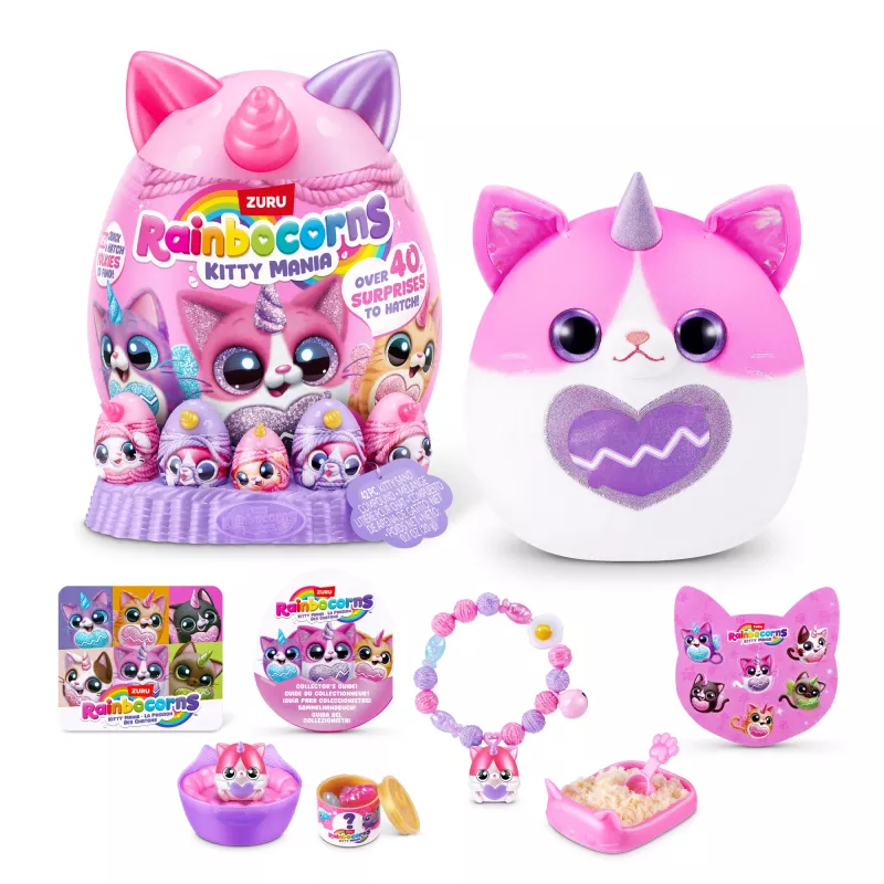 Plush Animal Toy Zuru Rainbocorns Kitty Mania, įvairiaspalvis, nuo 3 metų