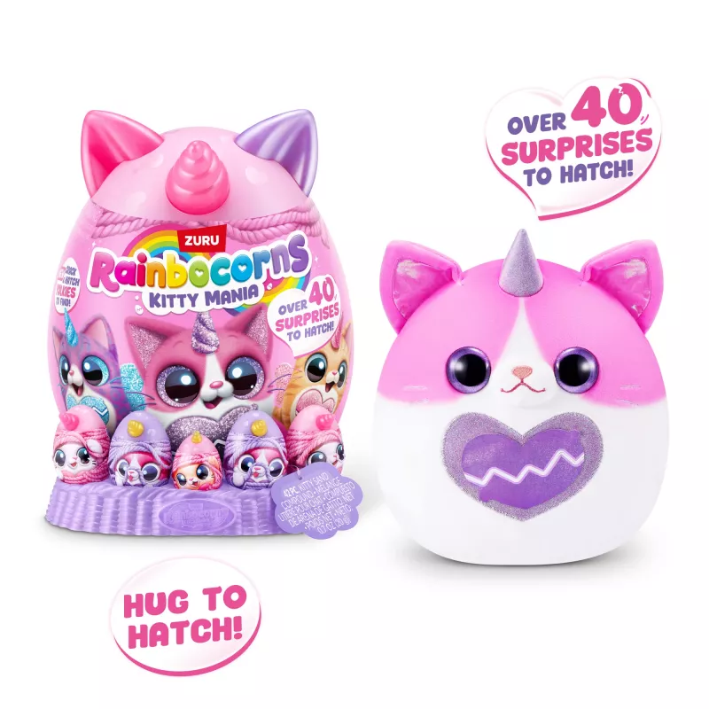 Plush Animal Toy Zuru Rainbocorns Kitty Mania, įvairiaspalvis, nuo 3 metų