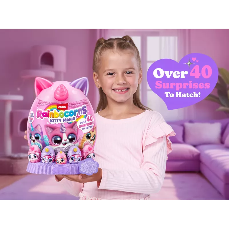 Plush Animal Toy Zuru Rainbocorns Kitty Mania, įvairiaspalvis, nuo 3 metų