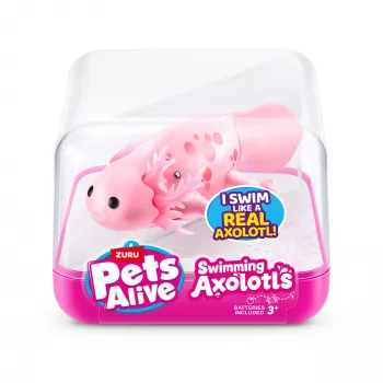 Minkštas žaislas Zuru Pets Alive Swimming Axolotls pliušinis žaislas, žaislinės katės dydis, modelis 9556UQ1