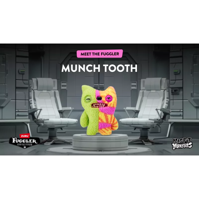 Minkštas žaislas Zuru Fuggler Misfit Monsters 9 coliai — asorti minkšta figūrėlė, vienas vienetas