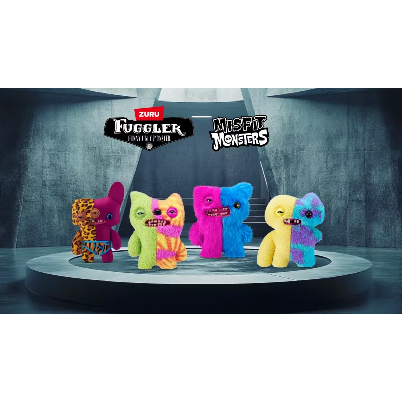 Minkštas žaislas Zuru Fuggler Misfit Monsters 9 coliai — asorti minkšta figūrėlė, vienas vienetas