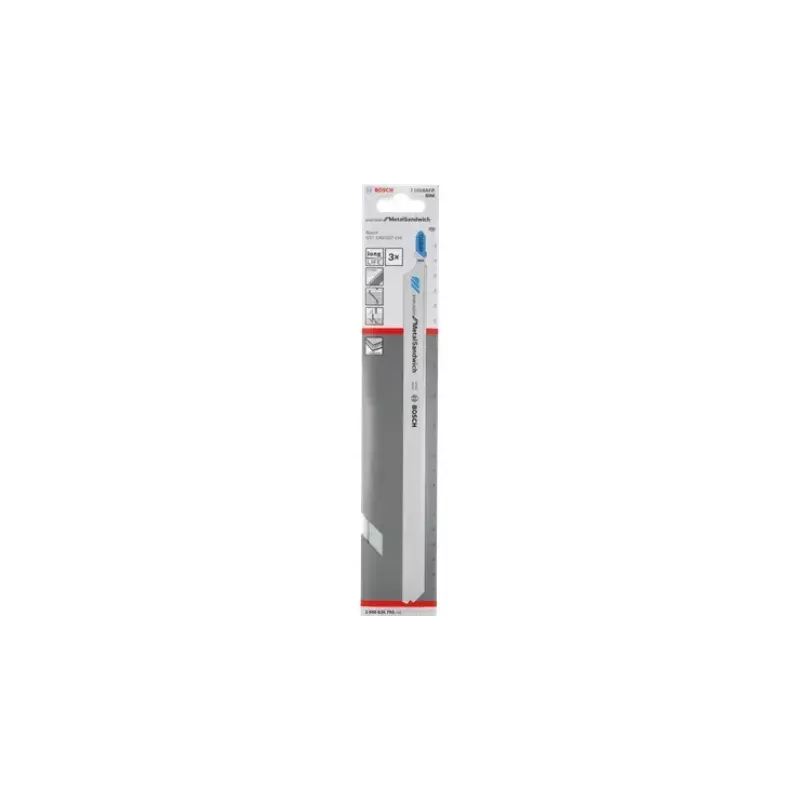 Pjūklo geležtė Bosch T 1018 AFP Precision, skirta metalo sumuštiniams, bimetalinė, 25 cm