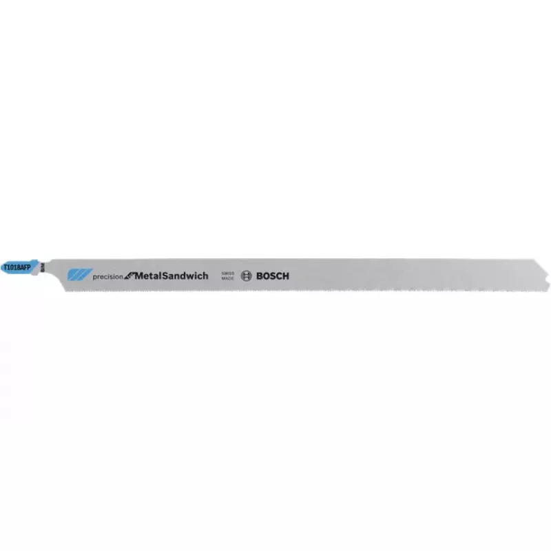 Pjūklo geležtė Bosch T 1018 AFP Precision, skirta metalo sumuštiniams, bimetalinė, 25 cm