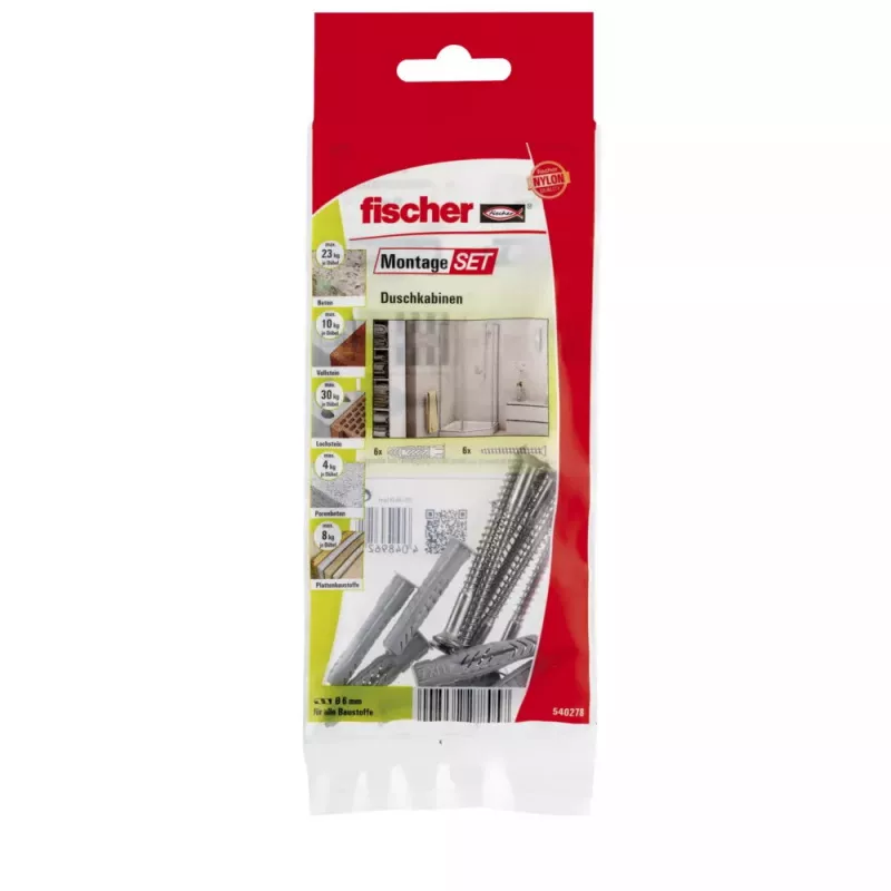 Varžtų ir sieninių kaiščių rinkinys Fischer MontageSet B 6 vnt.