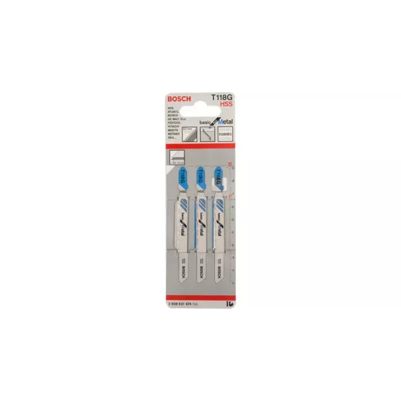 Pjūklelio geležtės Bosch T 118 G Basic metalui 2608631674
