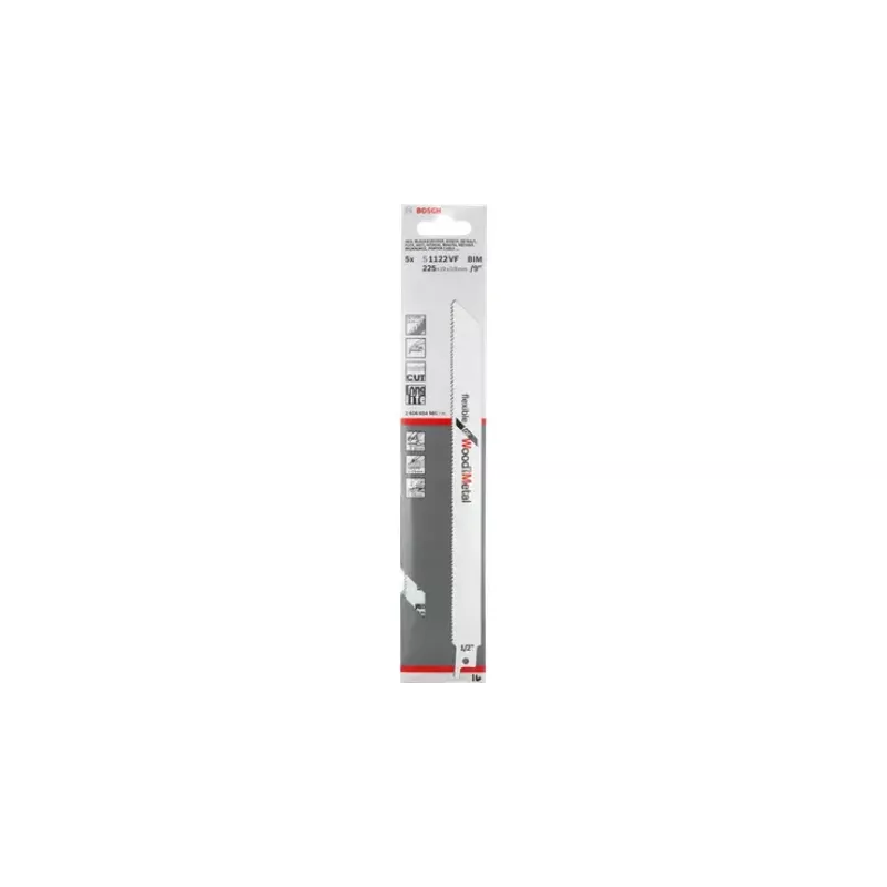 Sabre pjūklo geležtė Bosch S 1122 VF Bimetal 22,5 cm 10-14 TPI