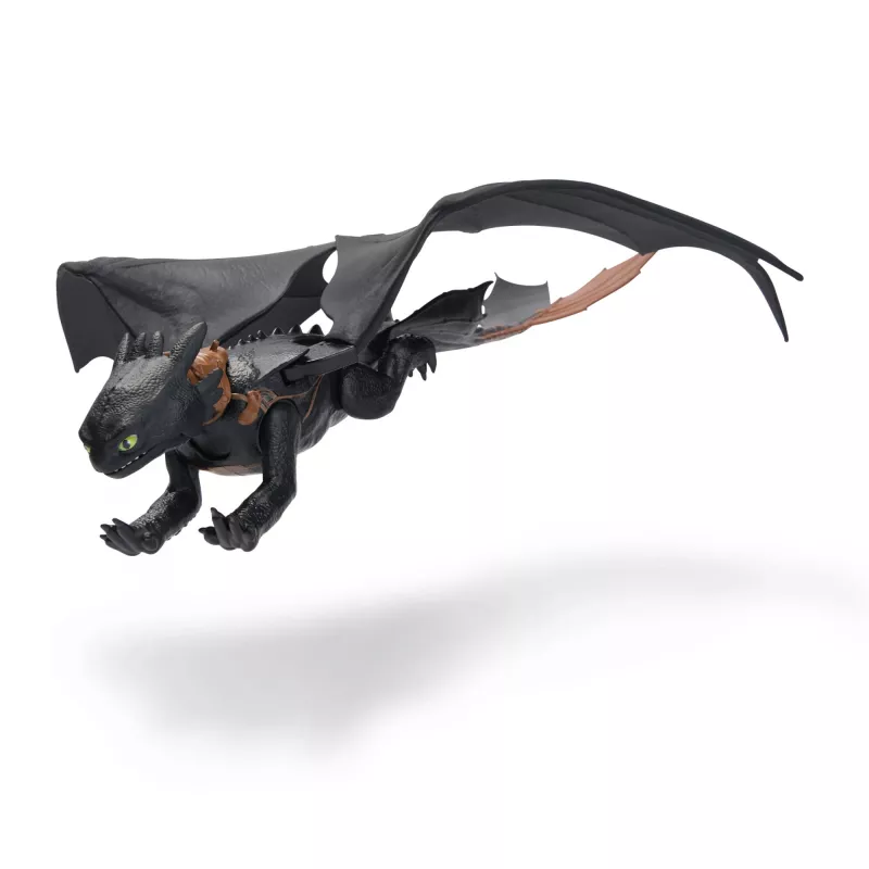Veiksmo figūrėlė Spinmaster Ultimate Plasma Blast Toothless 25 colių sparnai, šviesos ir garsai, nuo 4 metų