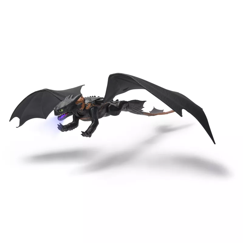 Veiksmo figūrėlė Spinmaster Ultimate Plasma Blast Toothless 25 colių sparnai, šviesos ir garsai, nuo 4 metų