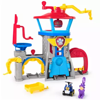 PAW Patrol : Air Rescue, Pup Squad Adventure Bay Airport Playset, su Chase žaisliniu automobiliu ir transporto priemonių paleidikliu, žaislai berniukams ir mergaitėms nuo 3 metų