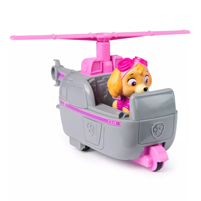 PAW Patrol, Skye sraigtasparnis, žaislinė transporto priemonė su kolekcionuojama veikėjo figūrėle, tvariai sukurtas vaikų žaislas berniukams ir mergaitėms nuo 3 metų